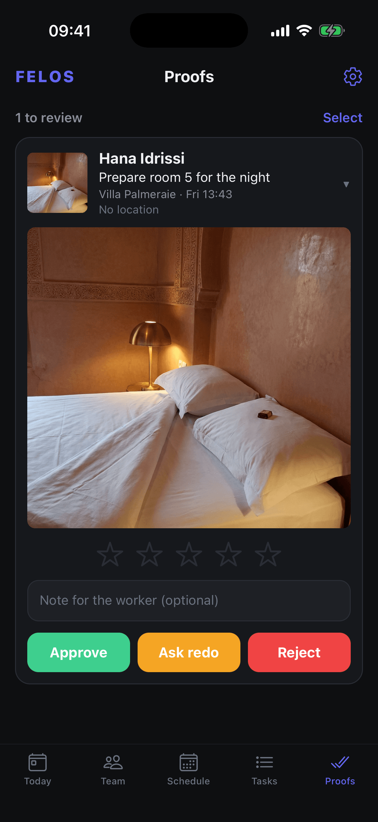 Photos taken inside the task, never mixed up