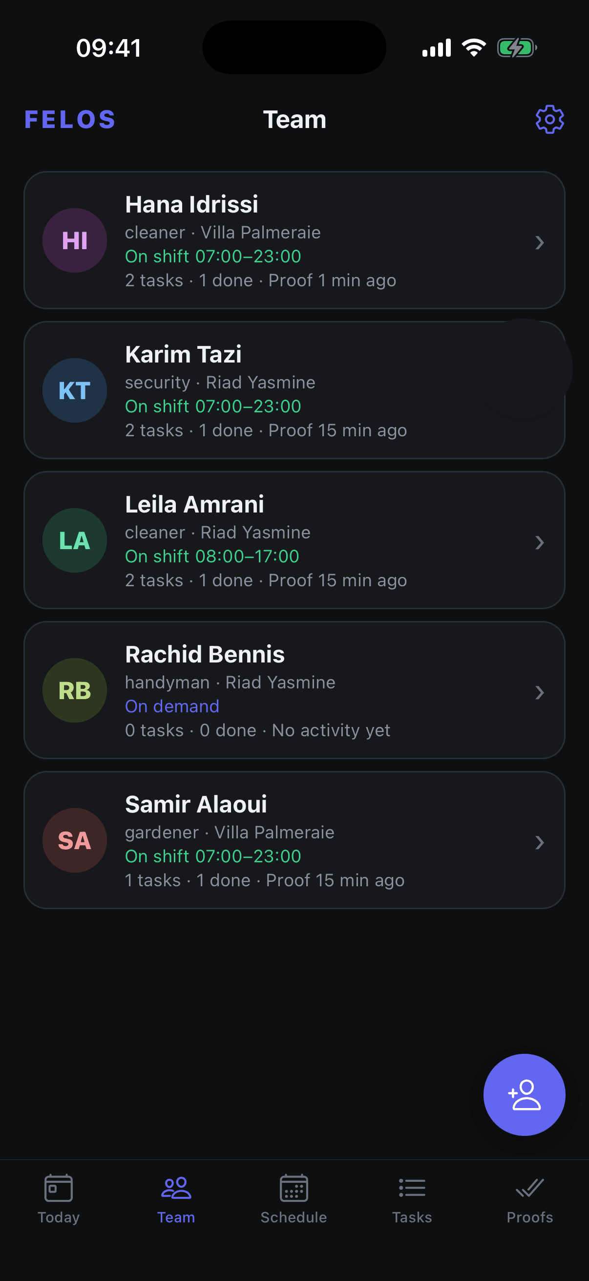 Know who is on shift, and where